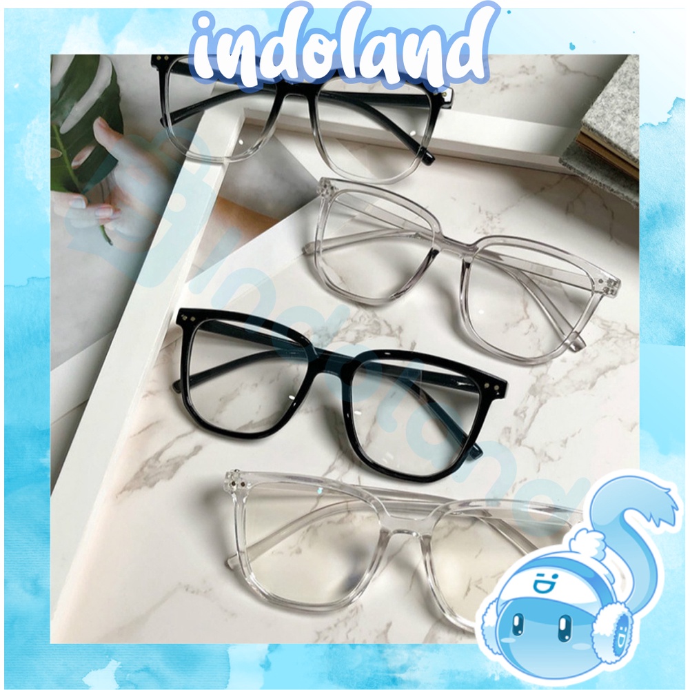 ☀INDOLAND☀ Frame Kacamata Terbaru Wanita Pria Import Kacamata Kotak Fashion G021