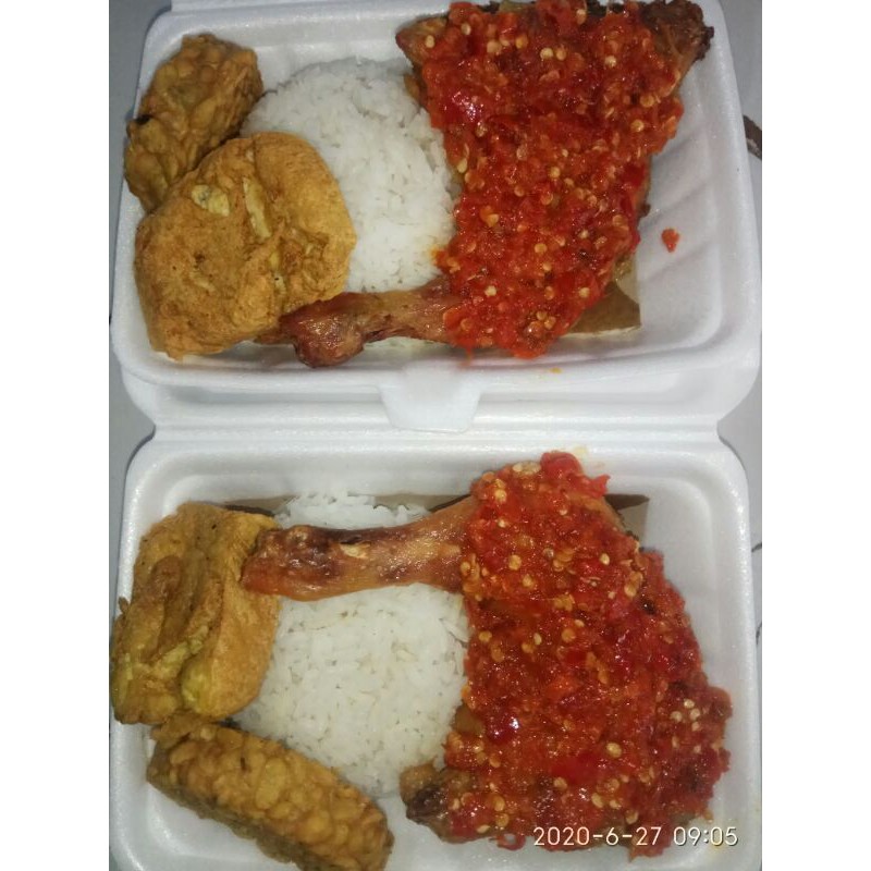 

ayam penyet sambel setan