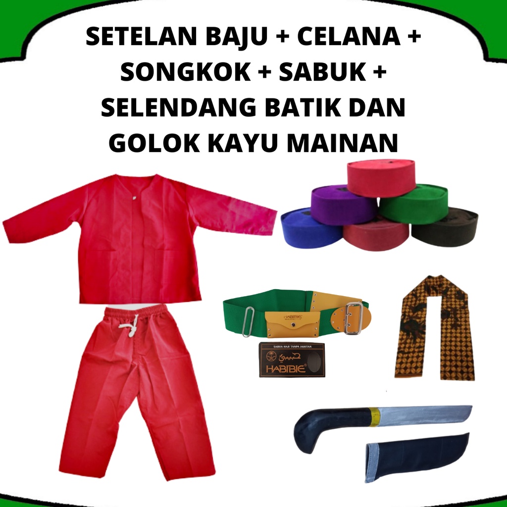 SETELAN BAJU PANGSI ANAK SAMPAI DEWASA I BAJU PANGSI BETAWI PAKET LENGKAP