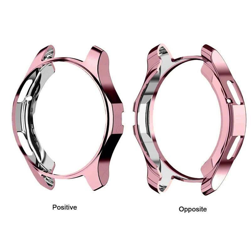 Electroplated Case for Samsung Galaxy Watch 4 3 40mm 44mm 41mm 45mm Soft TPU All-Around Protective Bumper Frame Edges Around for Samsung Galaxy Watch Active 2 40MM 44MM