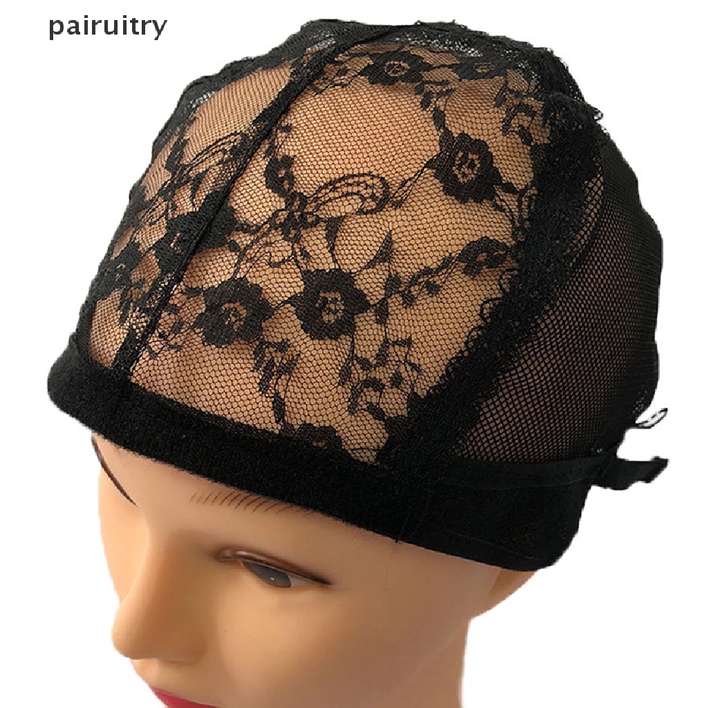 Prt Topi Jaring Mesh Lace Adjustable Untuk Membuat Wig Rambut Palsu PRT