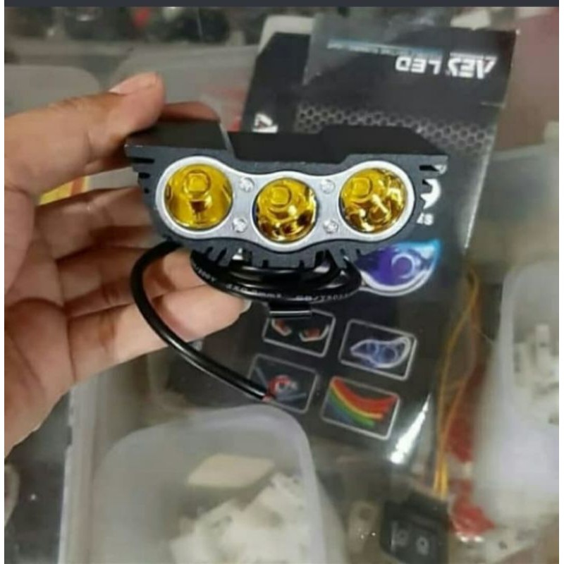 lampu tembak OWL 3 mata kucing kabut motor NMAX AEROX ADV PCX XMAX DLL