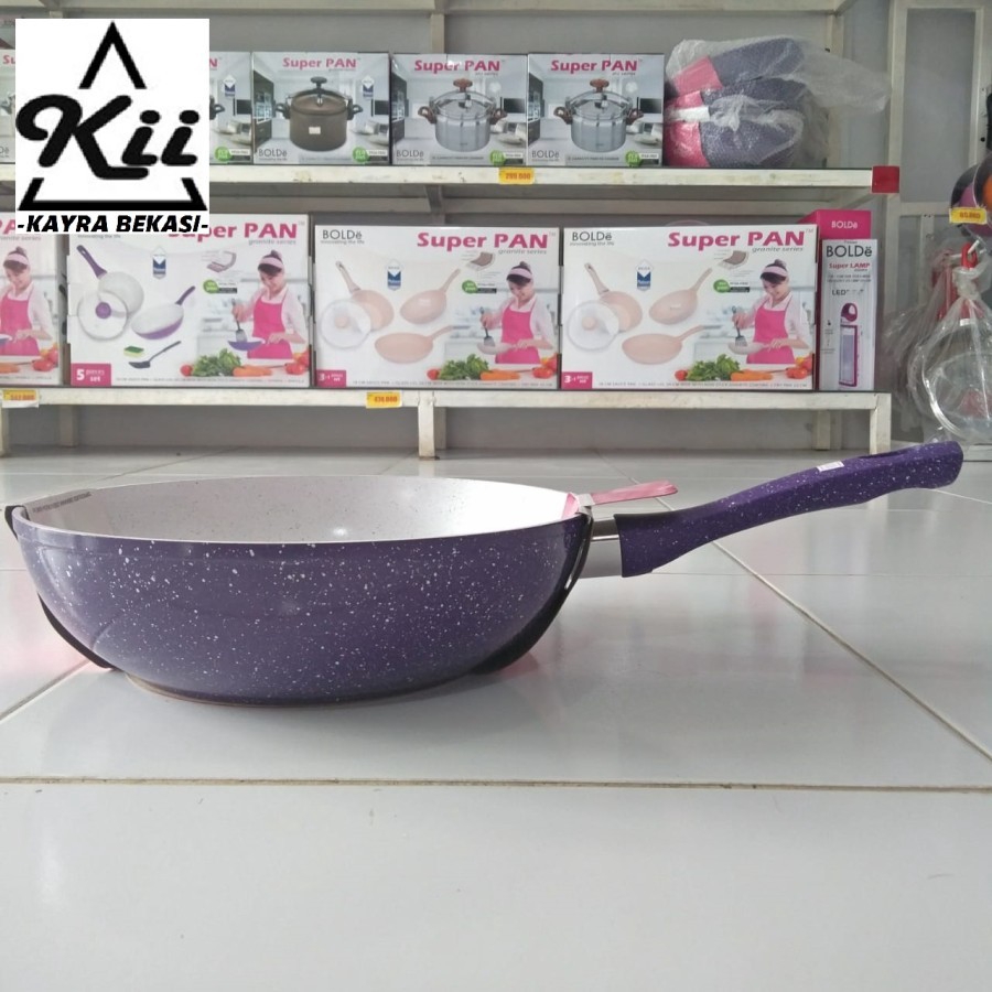 BOLDe Super Pan Purple 28cm - Wok Pan Purple 28cm - Wajan Penggorengan