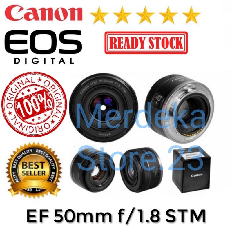 Lensa FIX Canon 50mm f1.8 STM - Canon 50mm STM f1.8 Lensa - Original