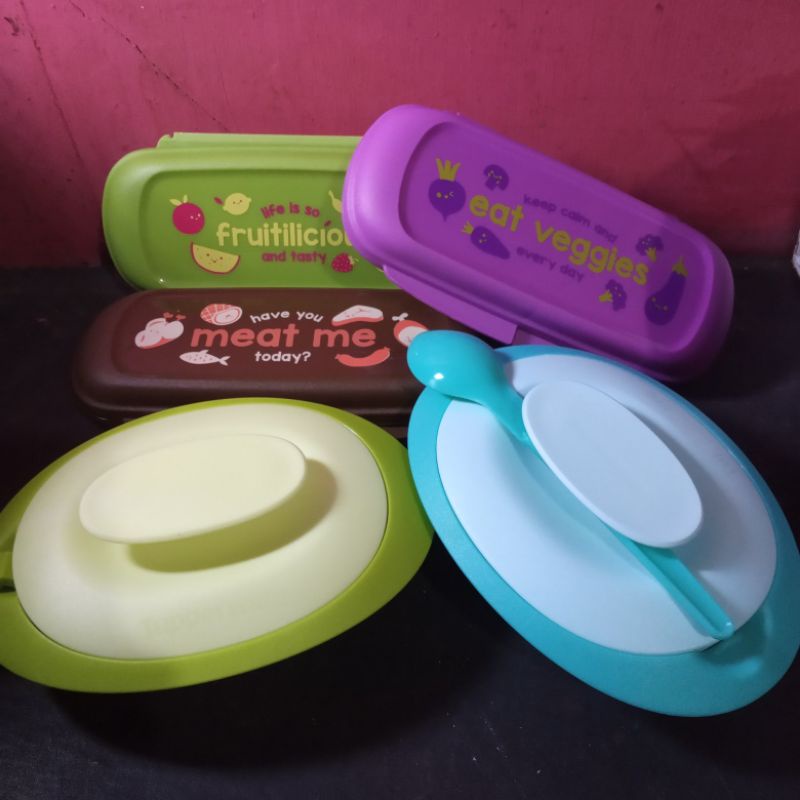 BLOSSOM SAMBAL DISH, FEEDING OUTLERY, TOPLES UNGU TUPPERWARE