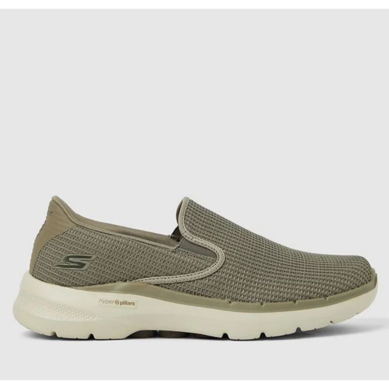 SKECHERS GO WALK 6-ANAGLYPH/TAUPE/SEPATU SKECHERS SLIP ON