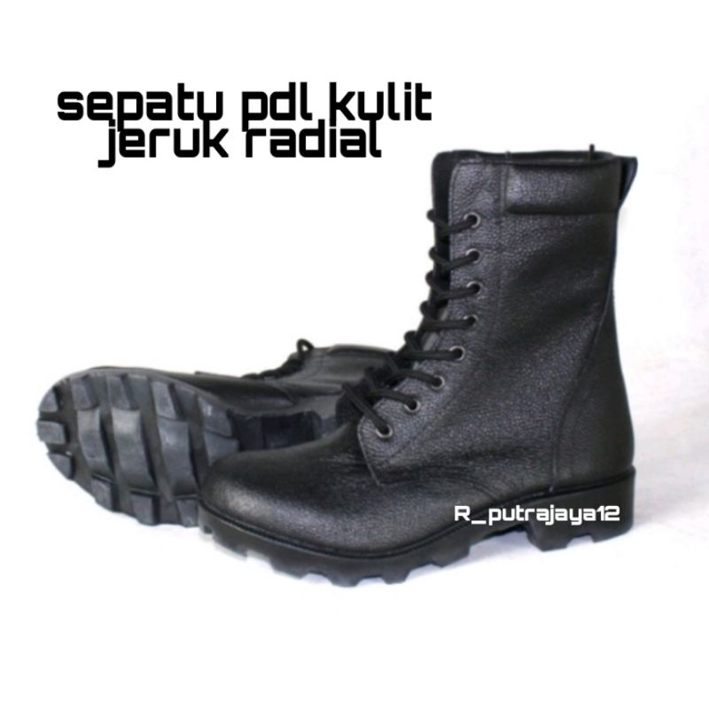 SEPATU PDL KULIT JERUK RADIAL+SEPATU PDL PENDIDIKAN MILITER+SAVTY BOOTS