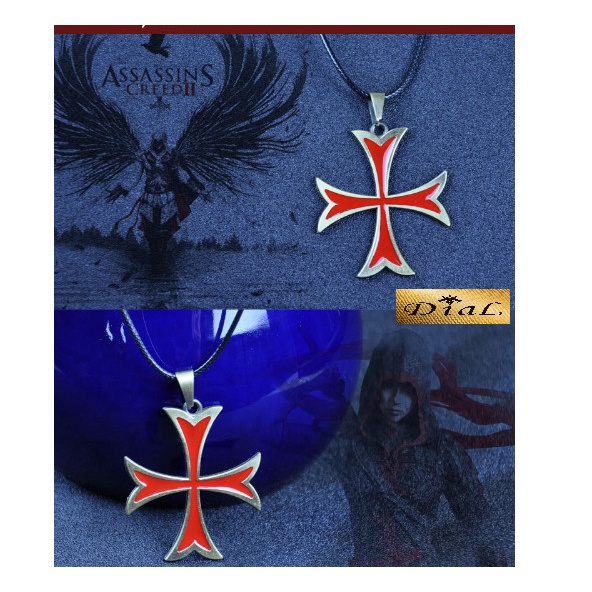 Kalung SALIB Templar Assassin's CREED nazi kekaisaran JERMAN INGGRIS stainless KRISTEN KATOLIK ordo
