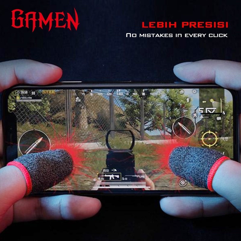 GAMEN GFS01 Gaming Finger Sleeve One Pair for Mobile PUBG Controller Touch Screen - Garansi 1 Tahun