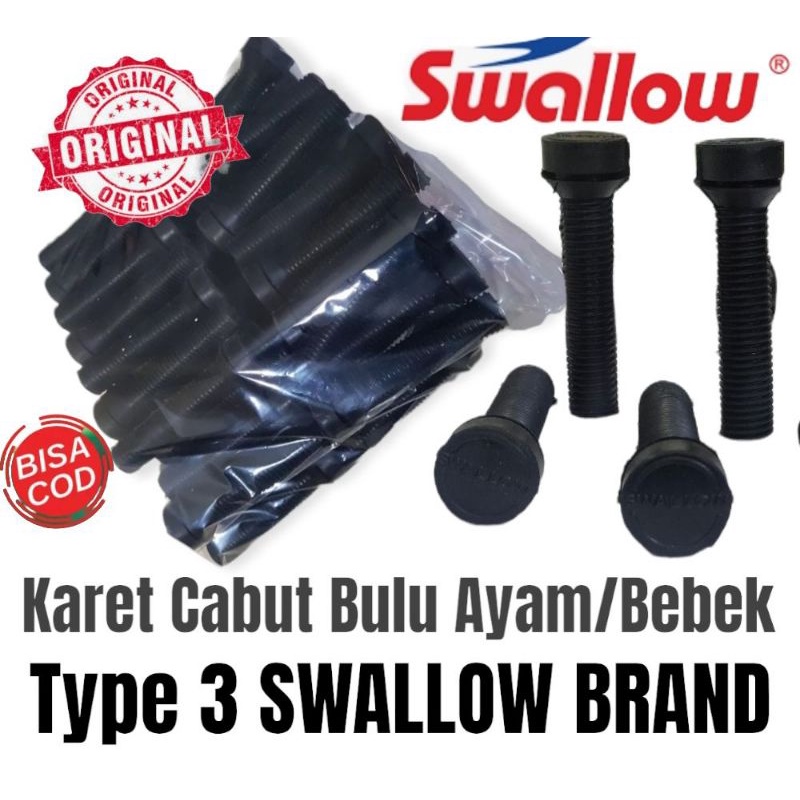 KARET PENCABUT BULU AYAM 50pcs SWALLOW ORIGINAL  / karet bubut ayam swallow / karet mesin cabut bulu ayam Type 3 Swallow / karet bubut bulu ayam / plucker karet pencabut bulu ayam TYPE 3 swallow / kcba / cabut bulu ayam /  karet cabut bulu ayam SWALLOW