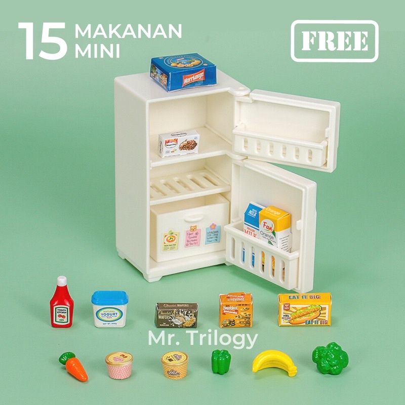 Miniatur Kulkas Pendingin Mini Anak Perempuan Hadiah Kado Ultah Mainan Edukasi Hiasan Home Playground