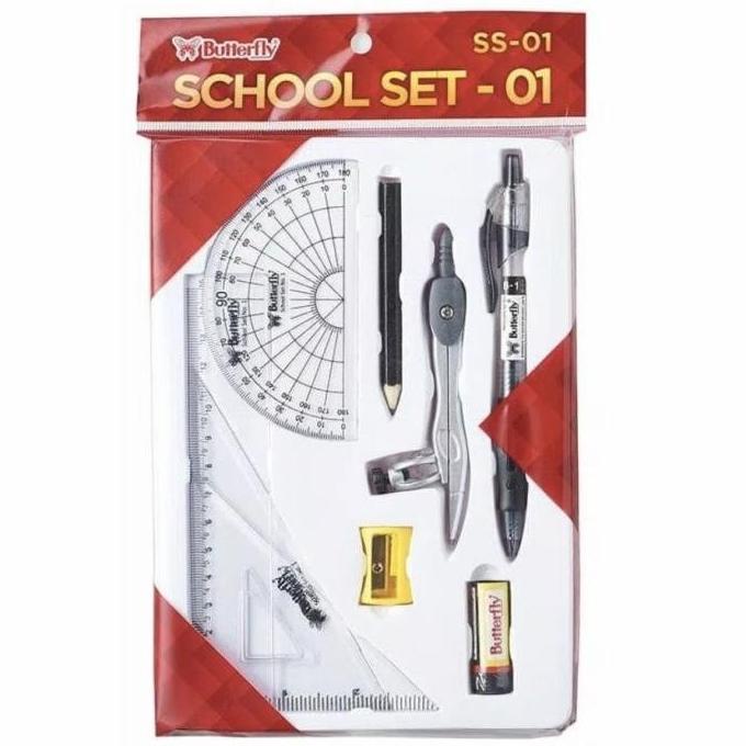 

[SILAHKAN DIORDER] Paket Alat tulis Sekolah Lengkap 9 in 1 Penggaris