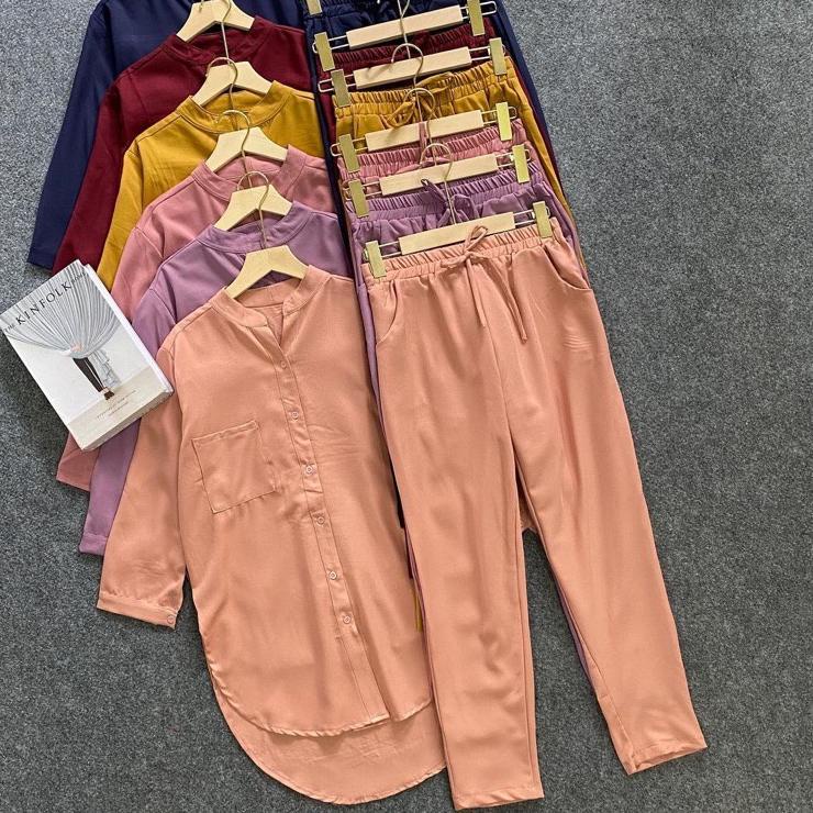 [PKK. 767595] GFT Baju Setelan One Set Kemeja Wanita Busui Kekinian Shakila Premium Refina