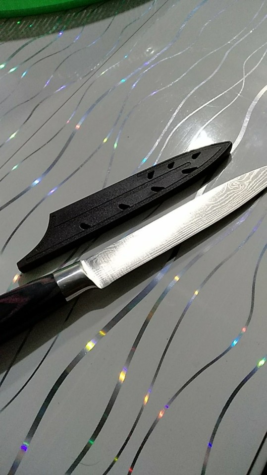 Pisau Dapur Damascus 5 Inch Slicing Knife Chef Damascus Pattern