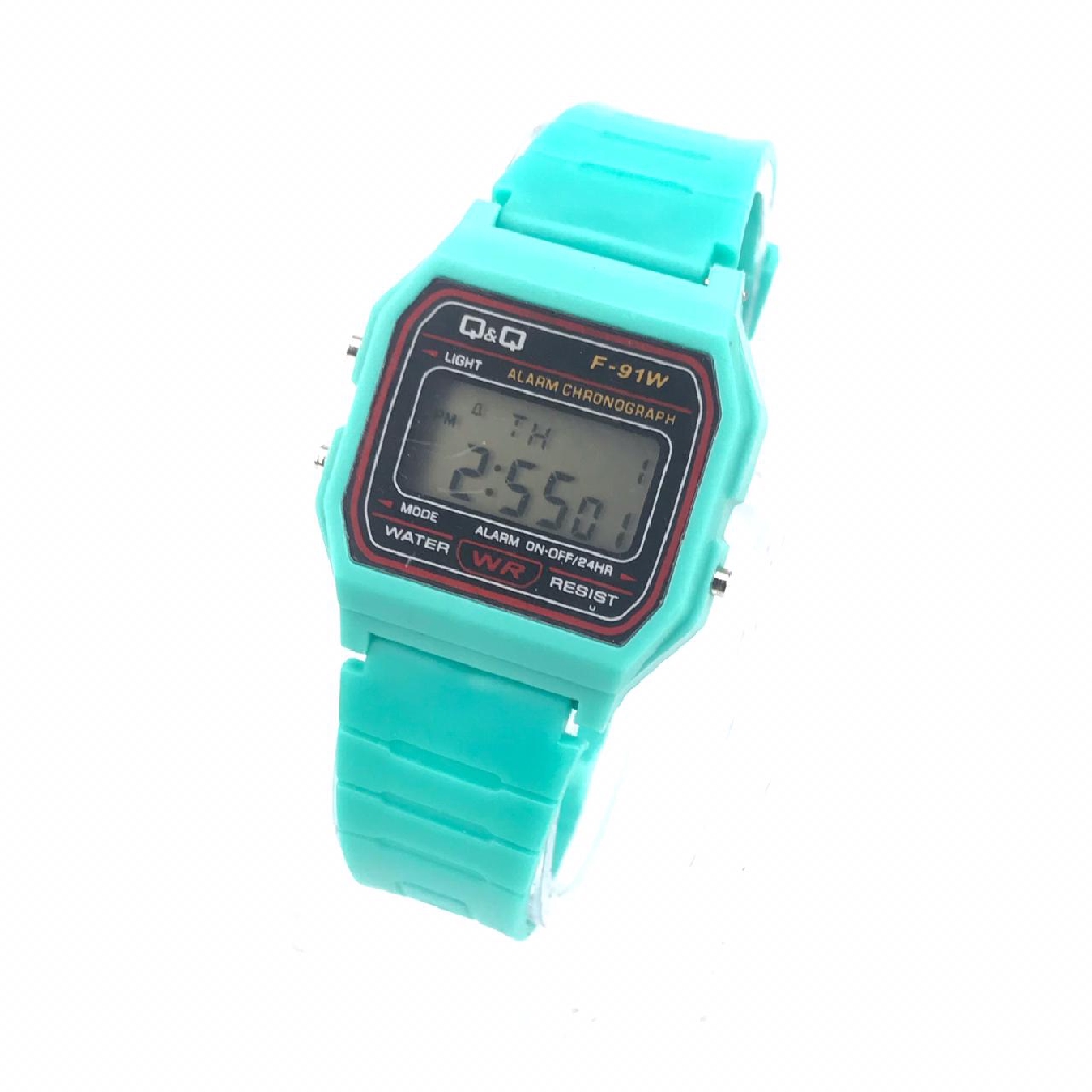 Promo Beli 1 Gratis 1 Jam Tangan Wanita Kecil QQ Digital F-91