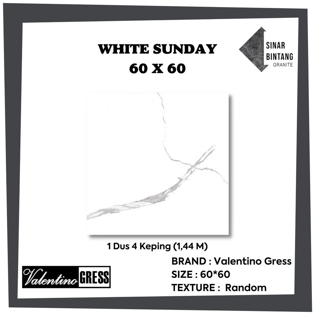 Granit 60 X 60 | Granit Lantai White Sunday VALENTINO GRESS