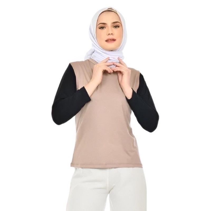 Alny Hijab - Manset Kaos Buntung Wanita Premium // Atasan Muslim Tanpa Lengan Bahan Rayon Best Quality