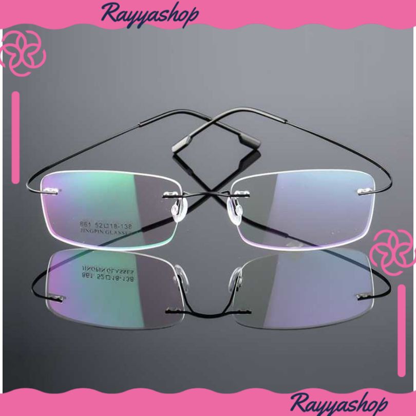 Rayyashop | FONEX Frame Kacamata Frameless Titanium Ultra Light - JHY-295