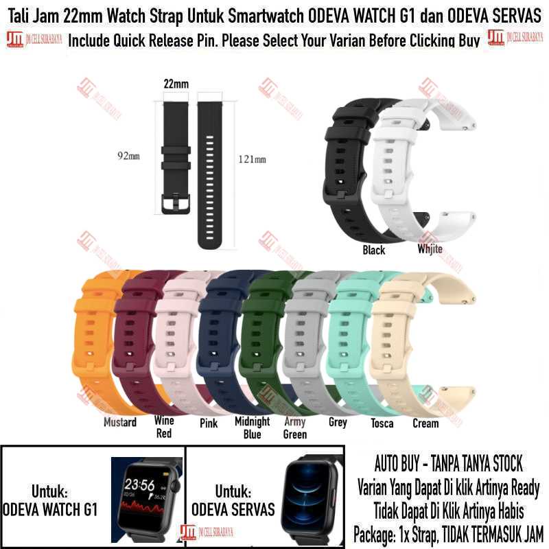 OYE Tali Jam 22mm Watch Strap Odeva Watch G1 / Servas - Rubber Silikon