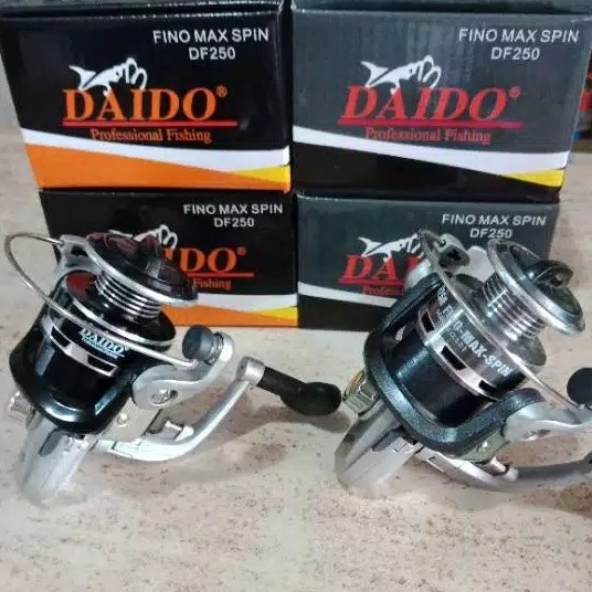 reel pancing DAIDO fino max spin DF 250 spool besi power handle murah