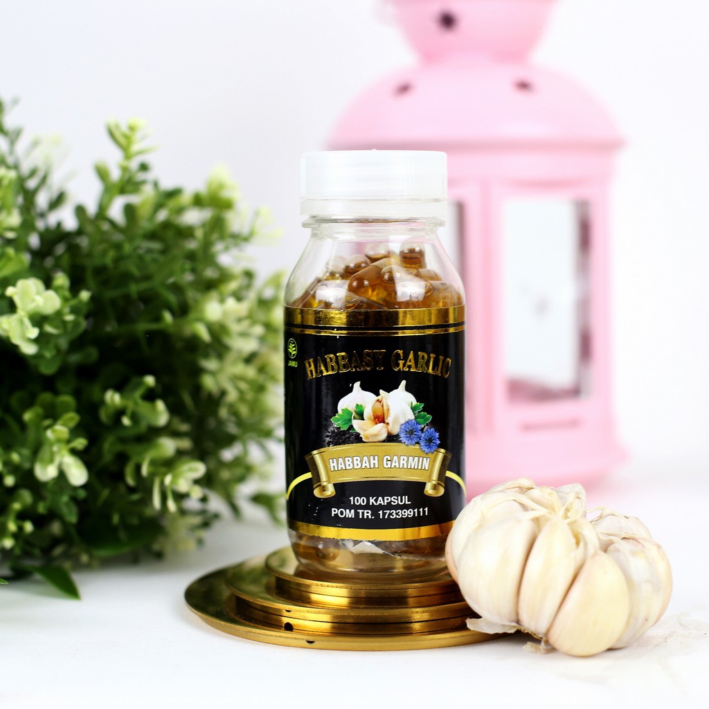 Habbasy Garlic | Habbasyi Oil | Habbatussauda Oil Plus Garlic Oil Habbah Garmin isi 100 Kps | BPOM