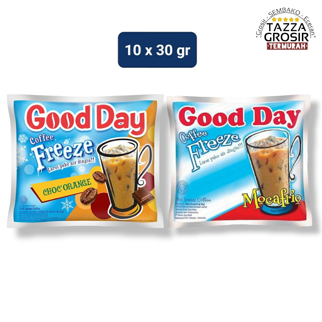 

Good Day Coffee Freeze 10x30gr | Kopi Susu Dinginnya Nendang! | Segar & Creamy