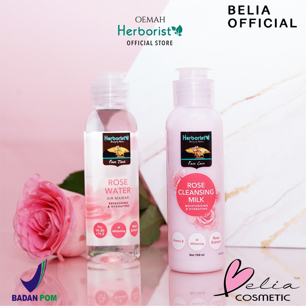 ❤ BELIA ❤ HERBORIST Rose Water &amp; Cleansing Milk | Sleeping Mask | Facial Wash | air mawar herboris