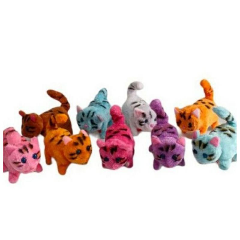 MAINAN KUCING BERSUARA BONEKA KUCING BERJALAN