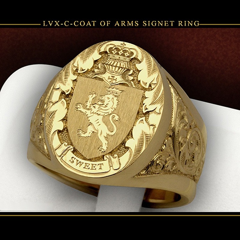 Crown Ring Plated 18K Golden Men