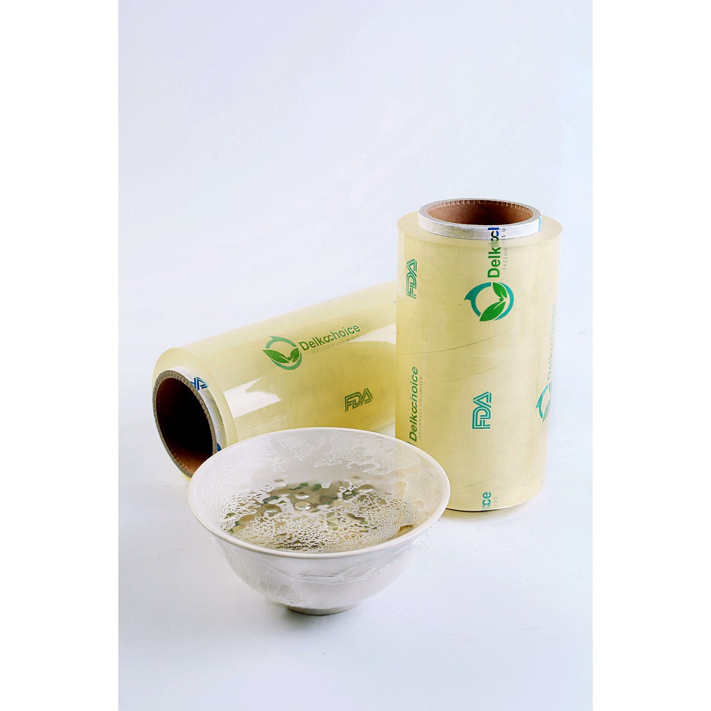 Plastik Wrap Pembungkus Makanan Delkochoice Hijau 40cm x 500m
