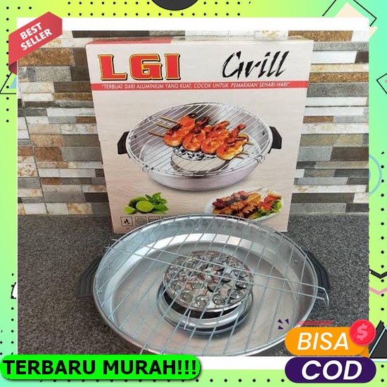 Kochi Multi Grill Pan Alat Pemanggang Bakar Sate Ayam Bbq Bagus Teflon - Multi Grill Pan Panggangan 