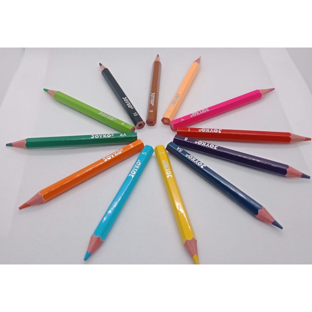 Color Pencils Pensil Warna Joyko 12 Warna Pendek