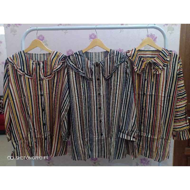 MIDI atasan/MIDI dress dewasa/baju atasan wanita/MIDI garis-garis