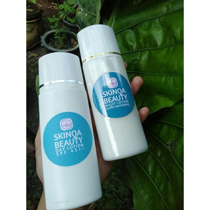 PAKET DAY SPF 45++ & NIGHT LOTION SUPER WHITENING | SKINQA BEAUTY