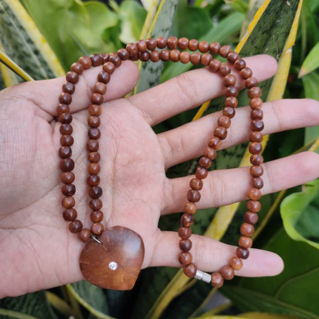 kalung love full mata coklat kokka kaokah