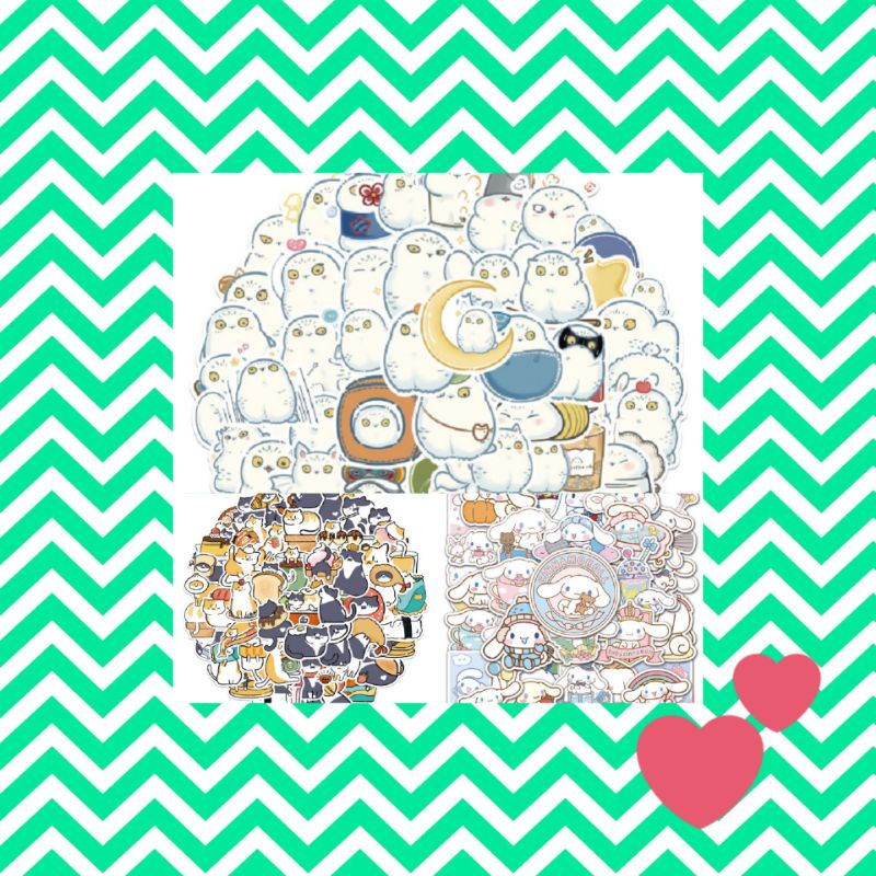 

10Pcs Stiker Deco Cinnamoroll Owl Cat