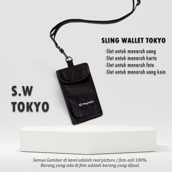 dompet kartu kalung leher sling wallet tokyo waterproof dompet kartu gantung atm dan uang anti air h