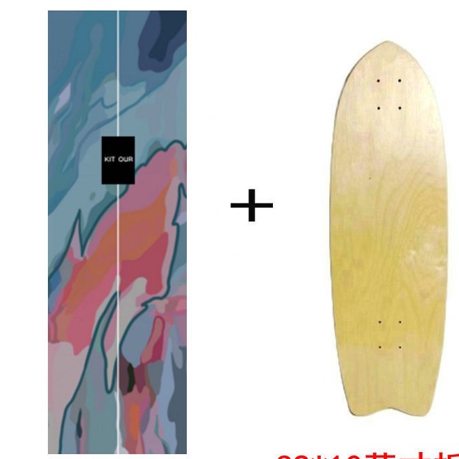 Dek Papan Seluncur Profesional 32x10 Inci Dengan GRIPTAPE Inci Land / Papan Seluncur