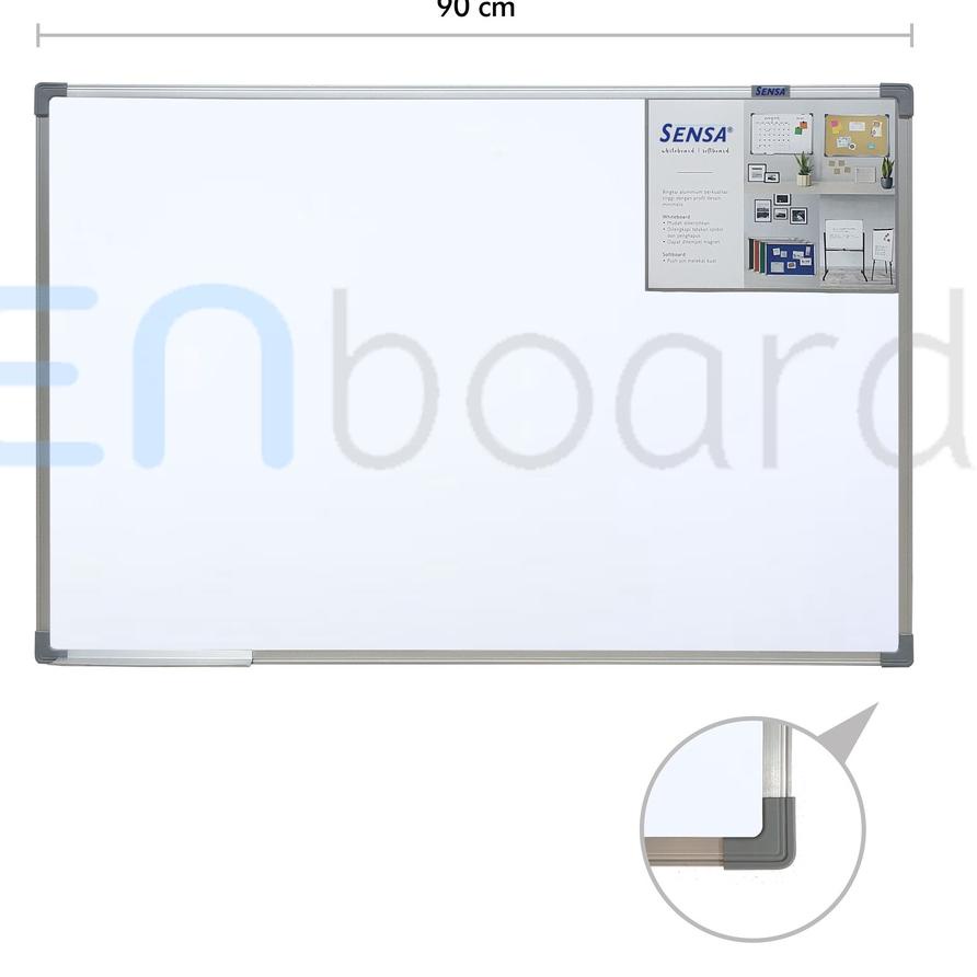 

Terbaru! Papan Tulis Whiteboard / White Board Gantung Magnet Single Face Sensa 60 x 90 cm