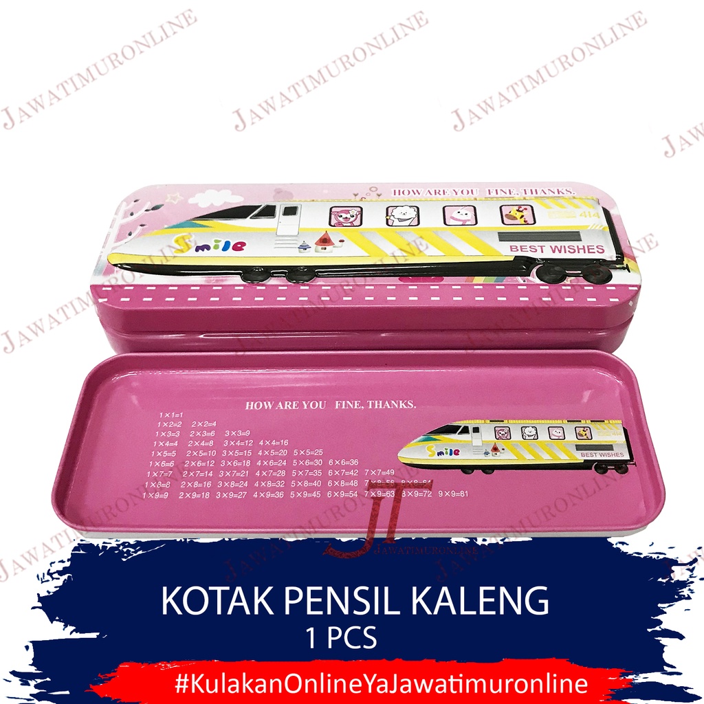 Kotak Pensil Kaleng 2 Susun