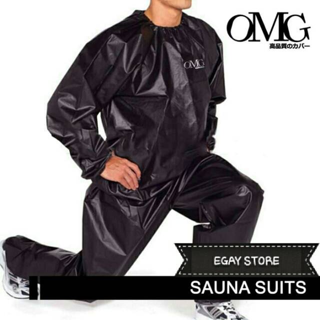 Baju Sauna Suit Jumbo Pria Wanita Pembakar Lemak Jaket Olahraga Suits Pelangsing Tubuh Setelan M L XL XXL