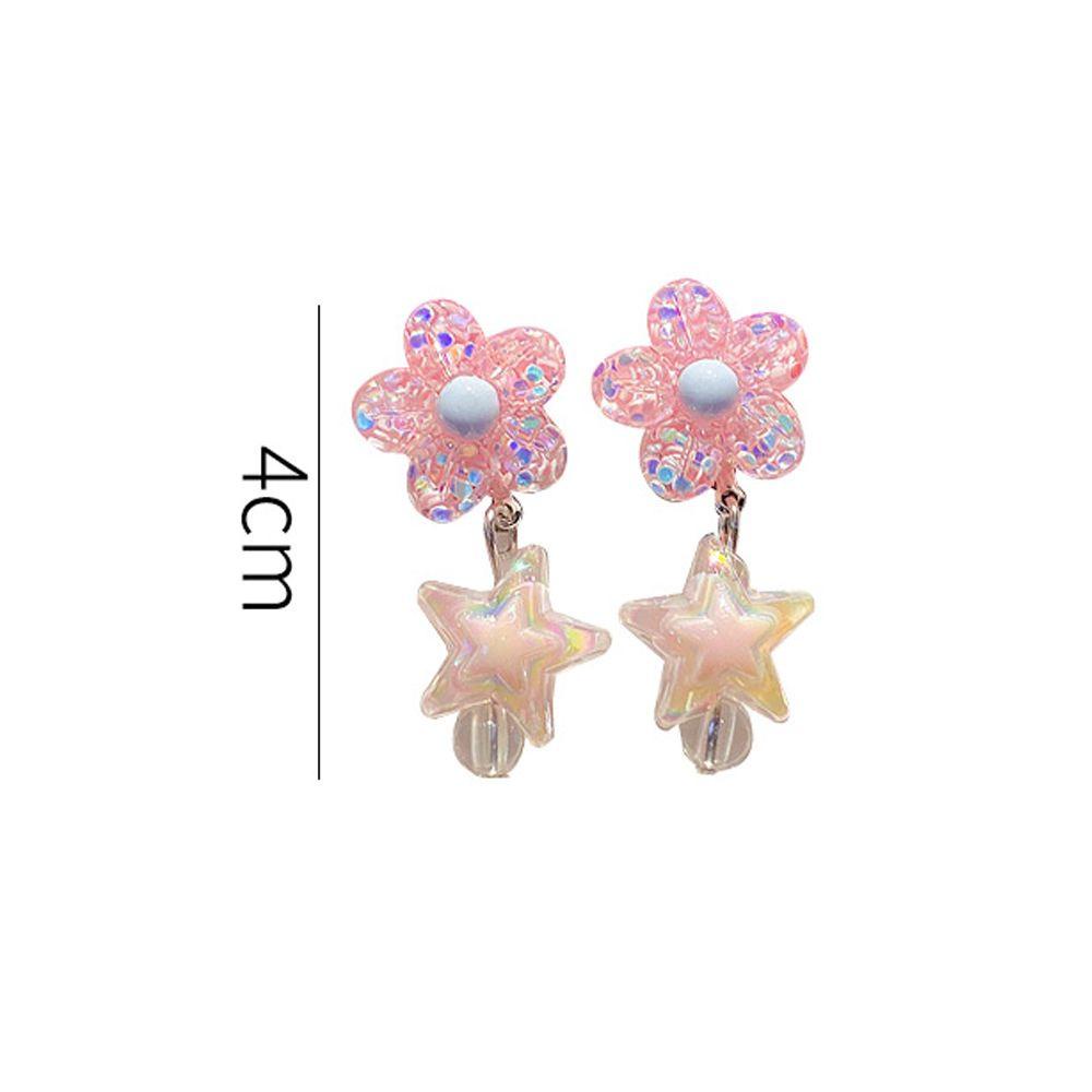 [Elegan] Klip Telinga Anak Lucu Untuk Perempuan Strawberry Bear Cartilage Clip Rumbai Kelinci Clip On Earrings