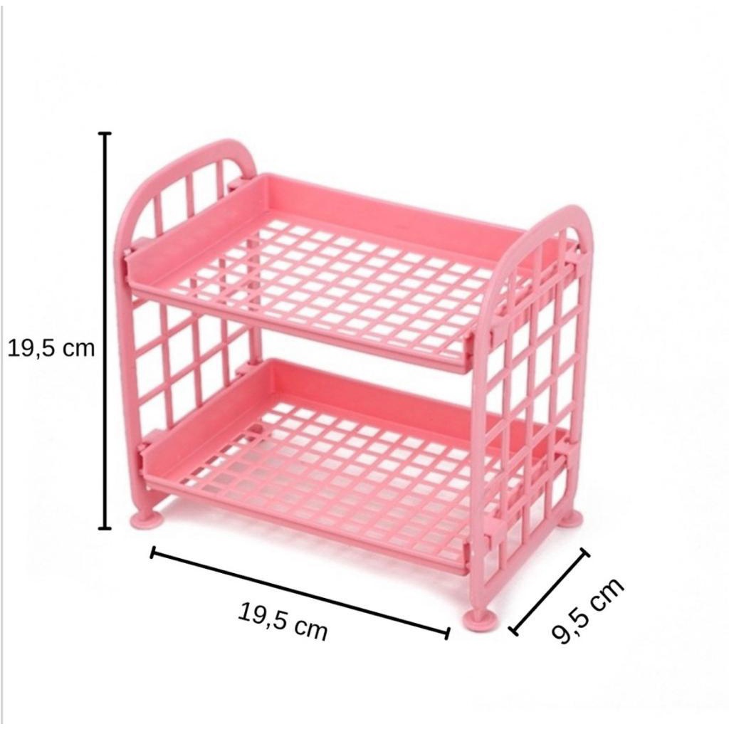 Rak Susun Plastik 2 Tingkat - Rak Susun Mini Portable