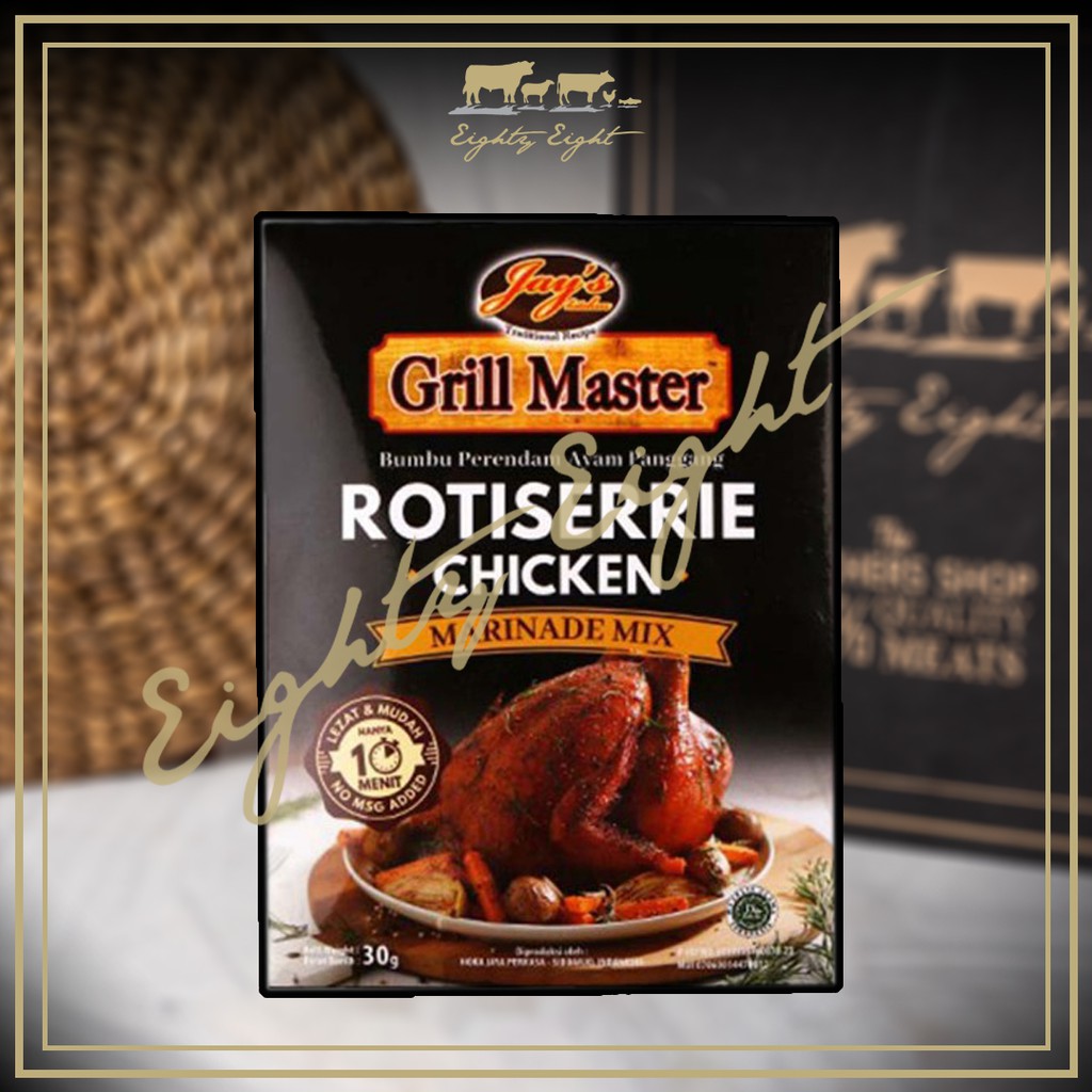 

GRILL MASTER ROTISERRIE CHICKEN MARINATED / MARINASI BEEF STEAK 30GR