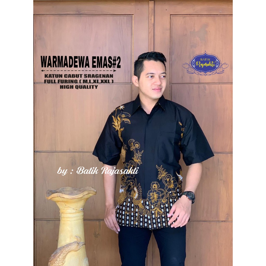 WARMADEWA RAJASAKTI KEMEJA BATIK SOLO PRIA LENGAN PENDEK LAPIS FURING ATASAN BATIK PREMIUM MODERN KATUN HALUS BAHUWIRYA  BANAMITRA BANAMITRA PUTIH BANGSAWAN BAYU PUTRA BERLIAN BIRU BHARATAYUDA BIMASENA BIRENDRA BIRU INDAH BRAHMAKERTA BRAHMAKERTA MERAH