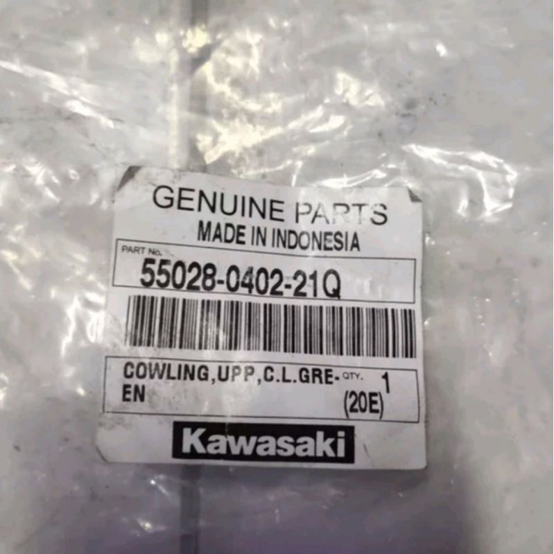 Cover tameng panel depan ninja rr new hijau original kgp 55028040221q