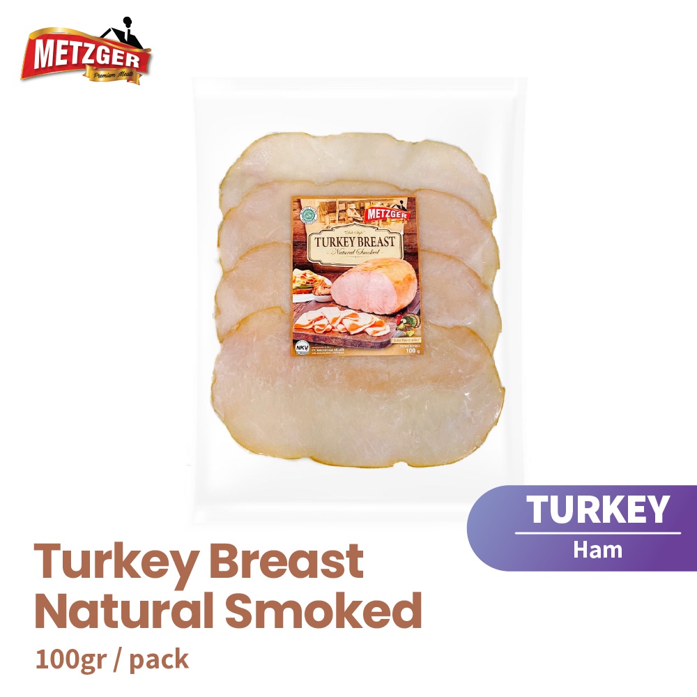 

Turkey Breast Natural Smoked Sliced 100gr Metzger