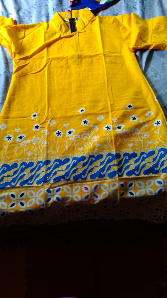 M-l-xl-xxl Batik Tunik Wanita Asj Sa Hrb026 Kenongo Pekalongan Sogan Tulis