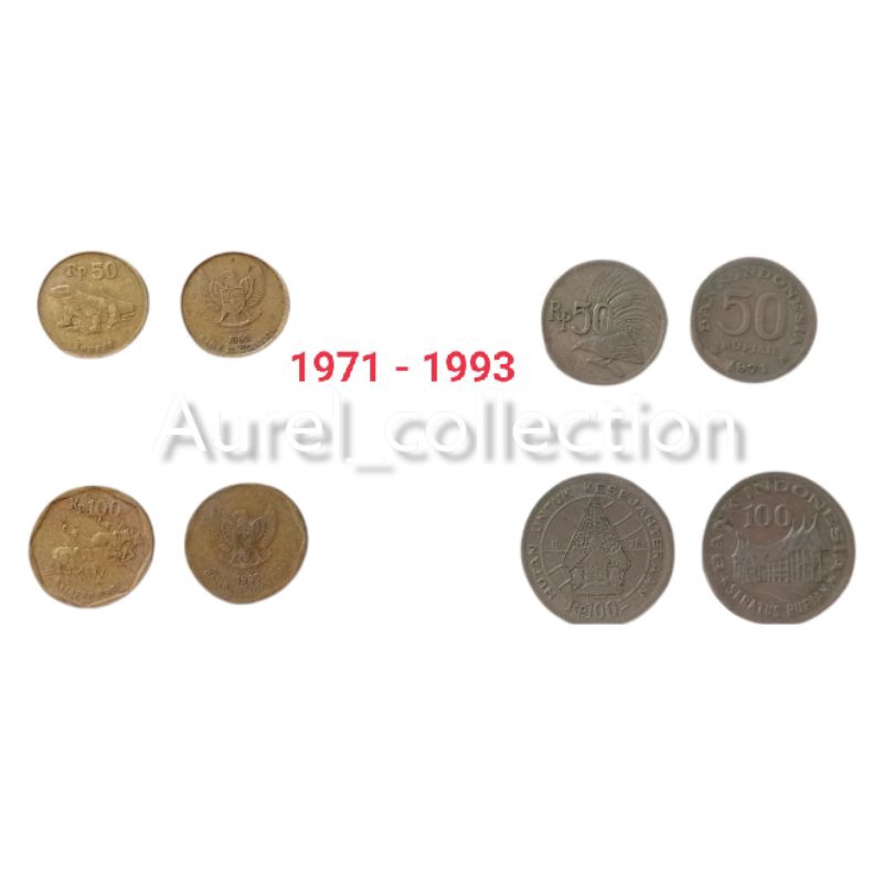 uang coin lama ASLI 1971-1993 / coin jadul / uang receh
