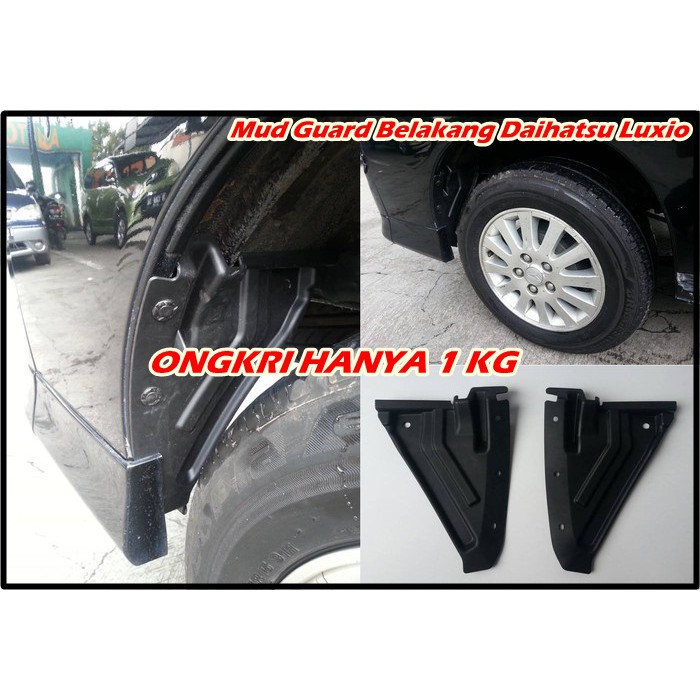 Pelindung Belakang Daihatsu Luxio, Mud Guard Belakang Daihatsu Luxio, Aksesoris mobil body samping